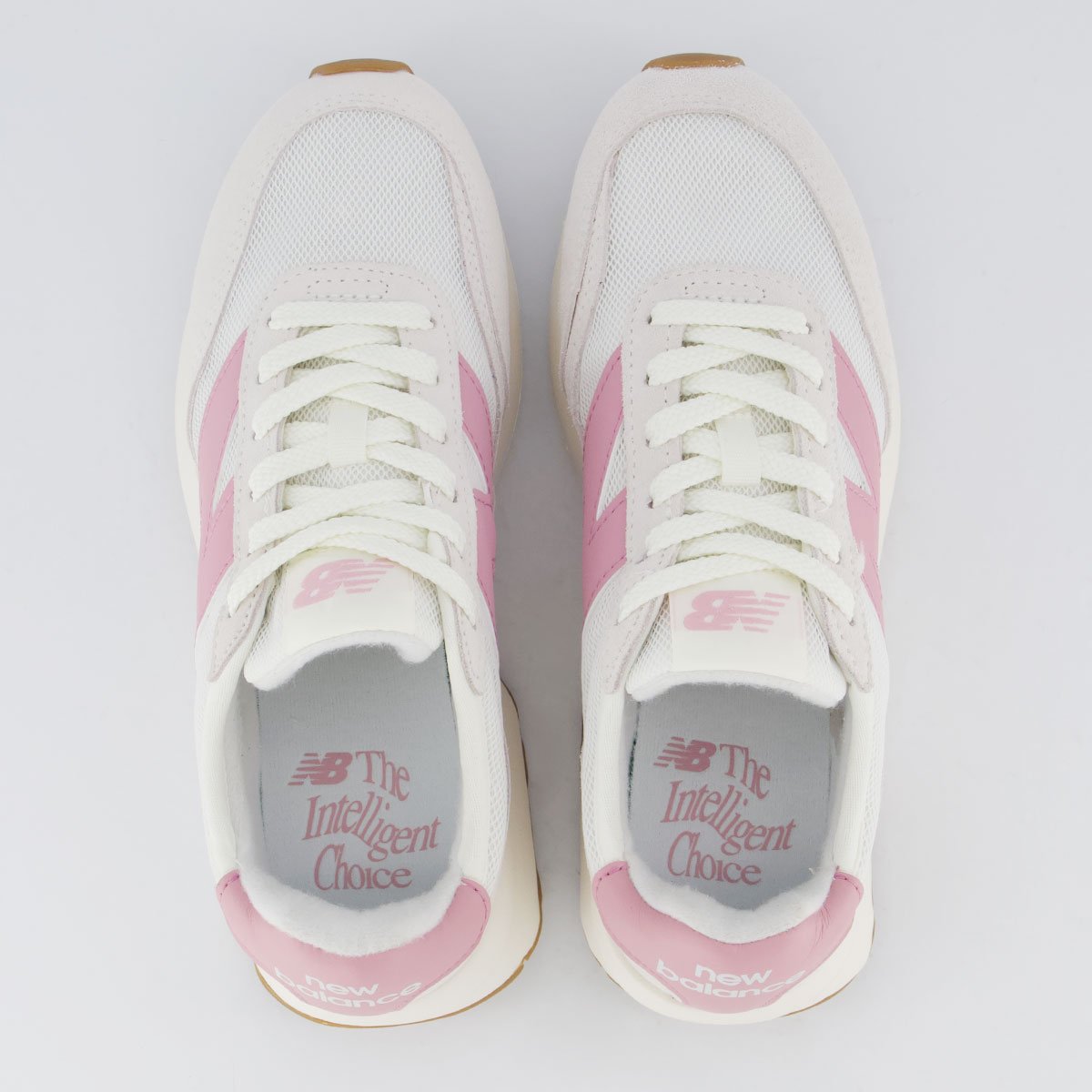 Tênis New Balance 370 V1 Feminino Off-White e Rosa Branco 4