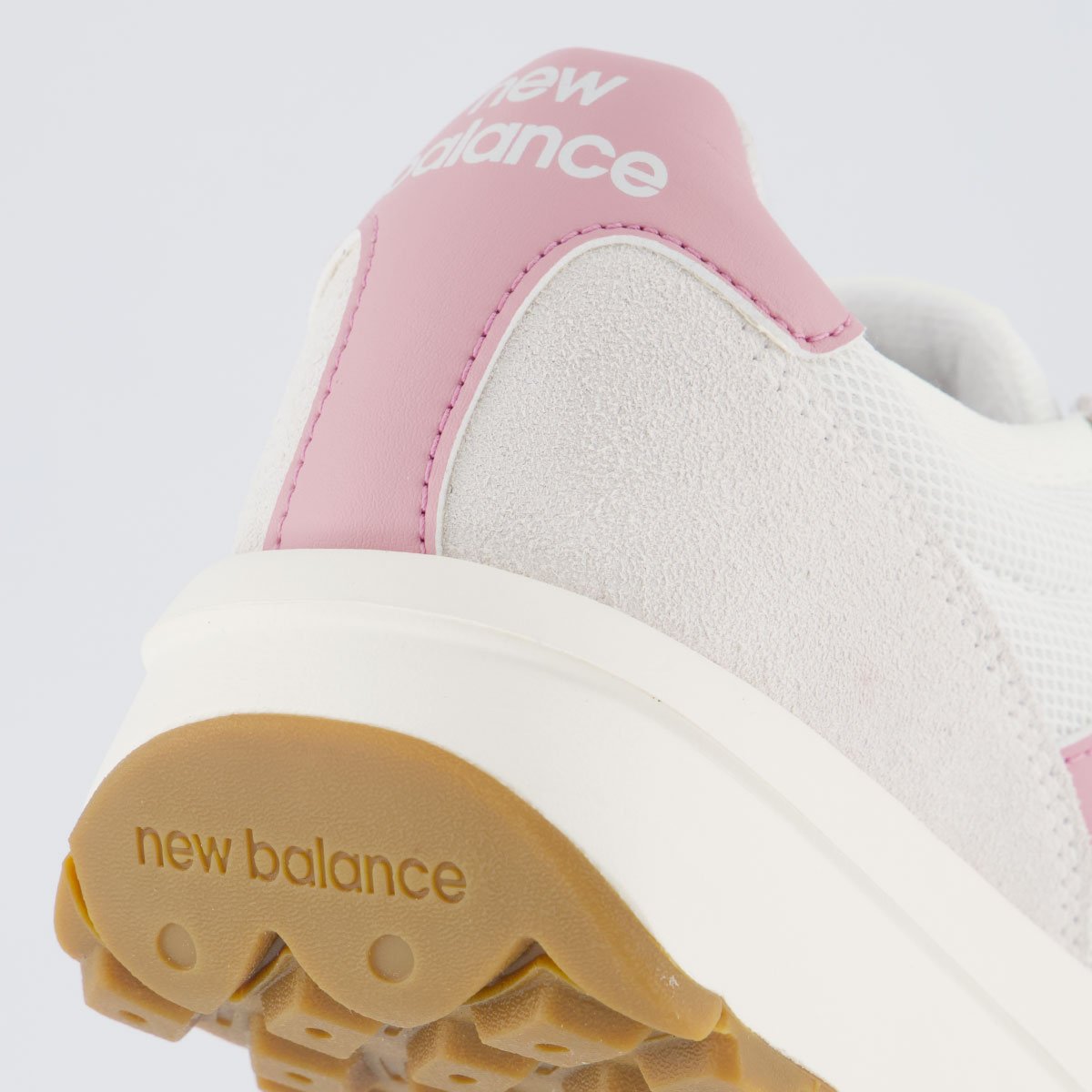 Tênis New Balance 370 V1 Feminino Off-White e Rosa Branco 6