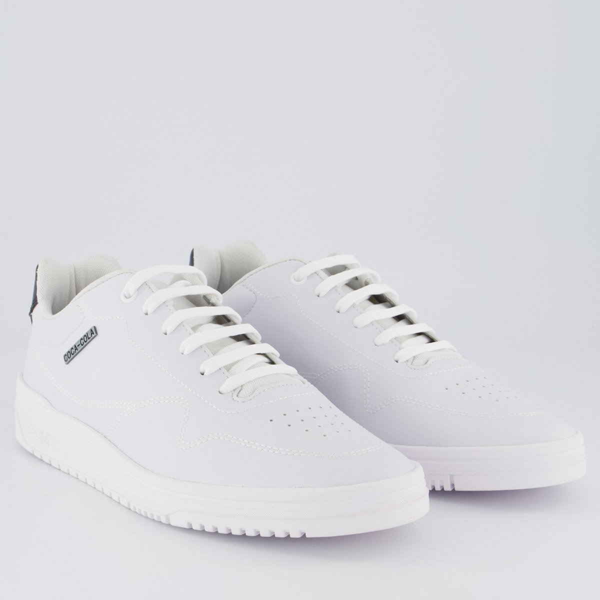 Tênis Coca Cola March Leather Branco Branco 2