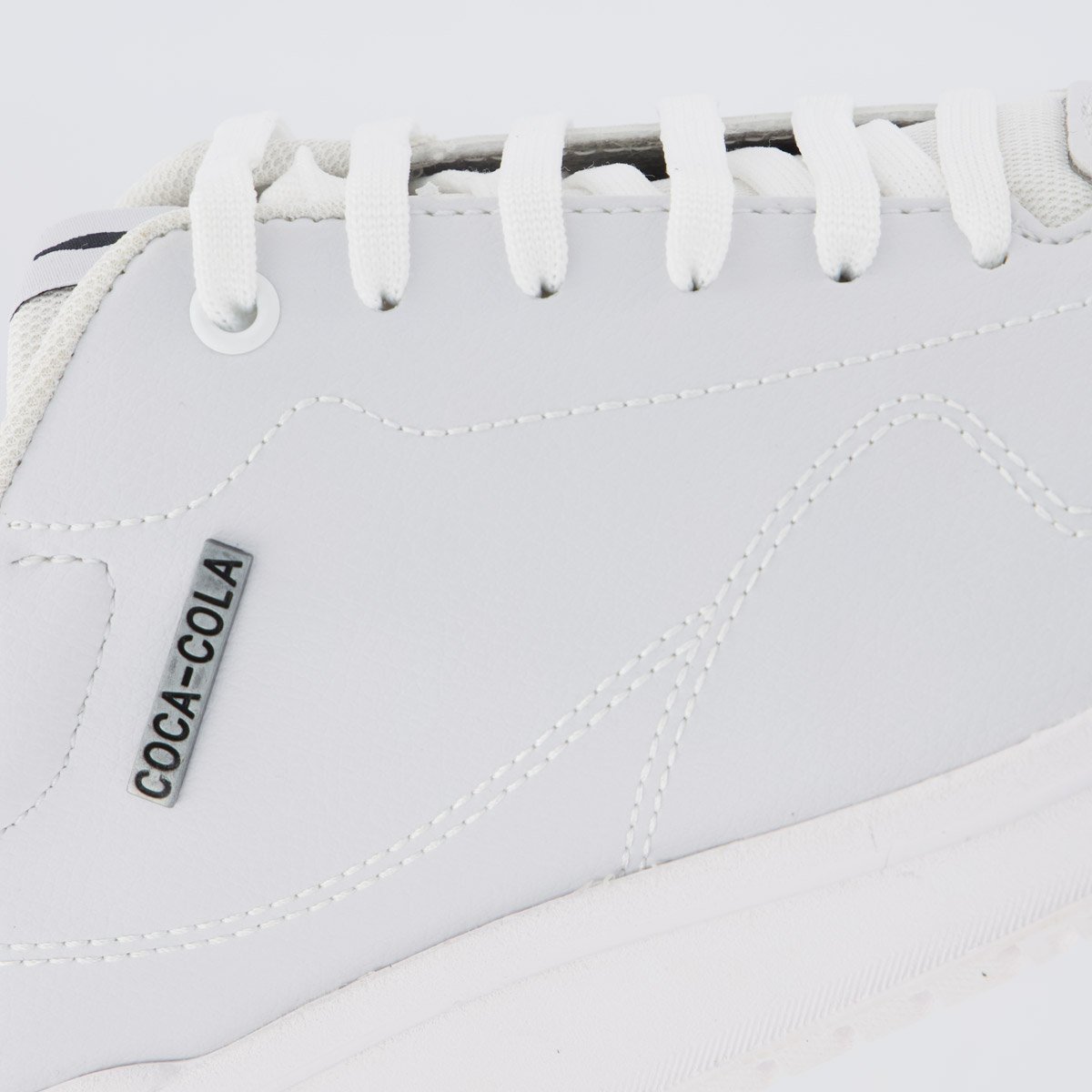 Tênis Coca Cola March Leather Branco Branco 7