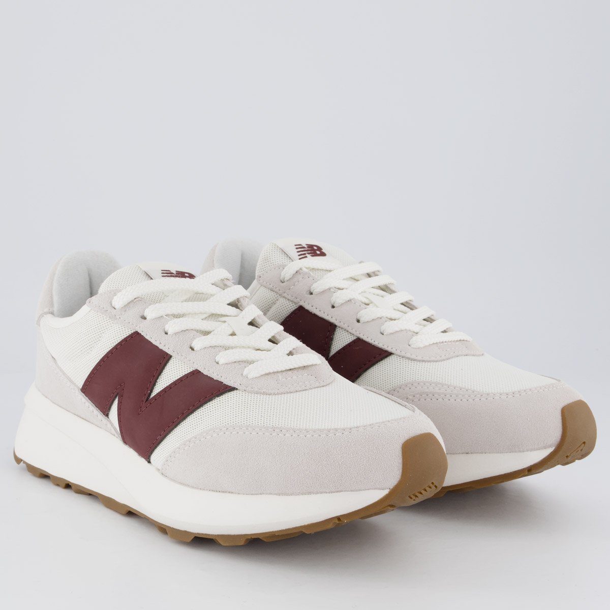 Tênis New Balance 370 V1 Branco e Vermelho Branco 2