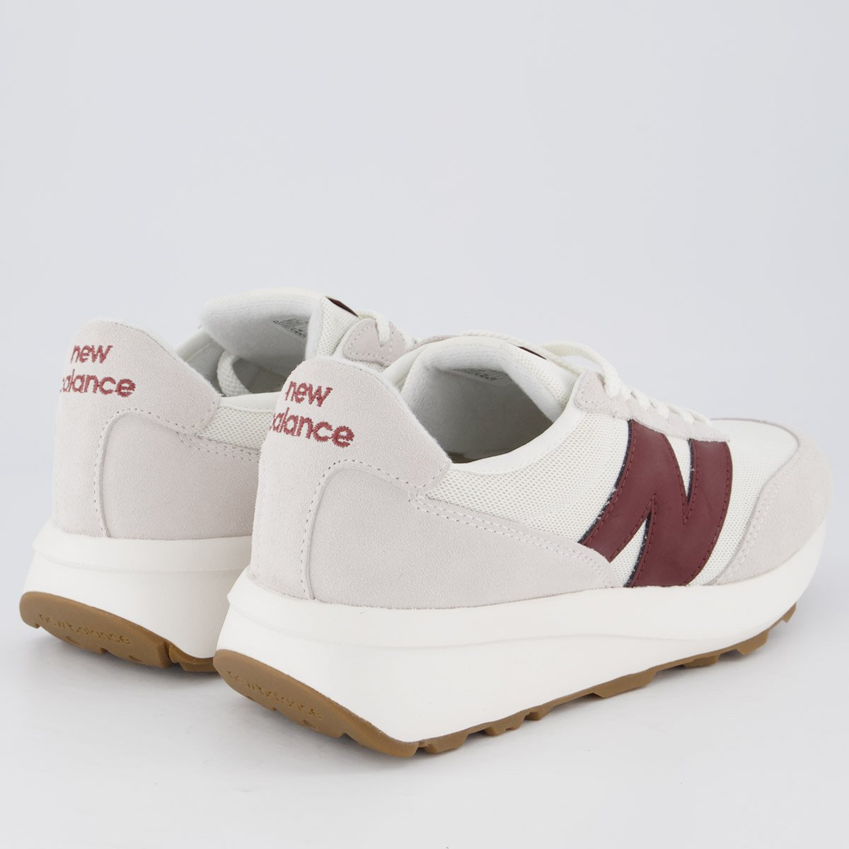 Tênis New Balance 370 V1 Branco e Vermelho Branco 3