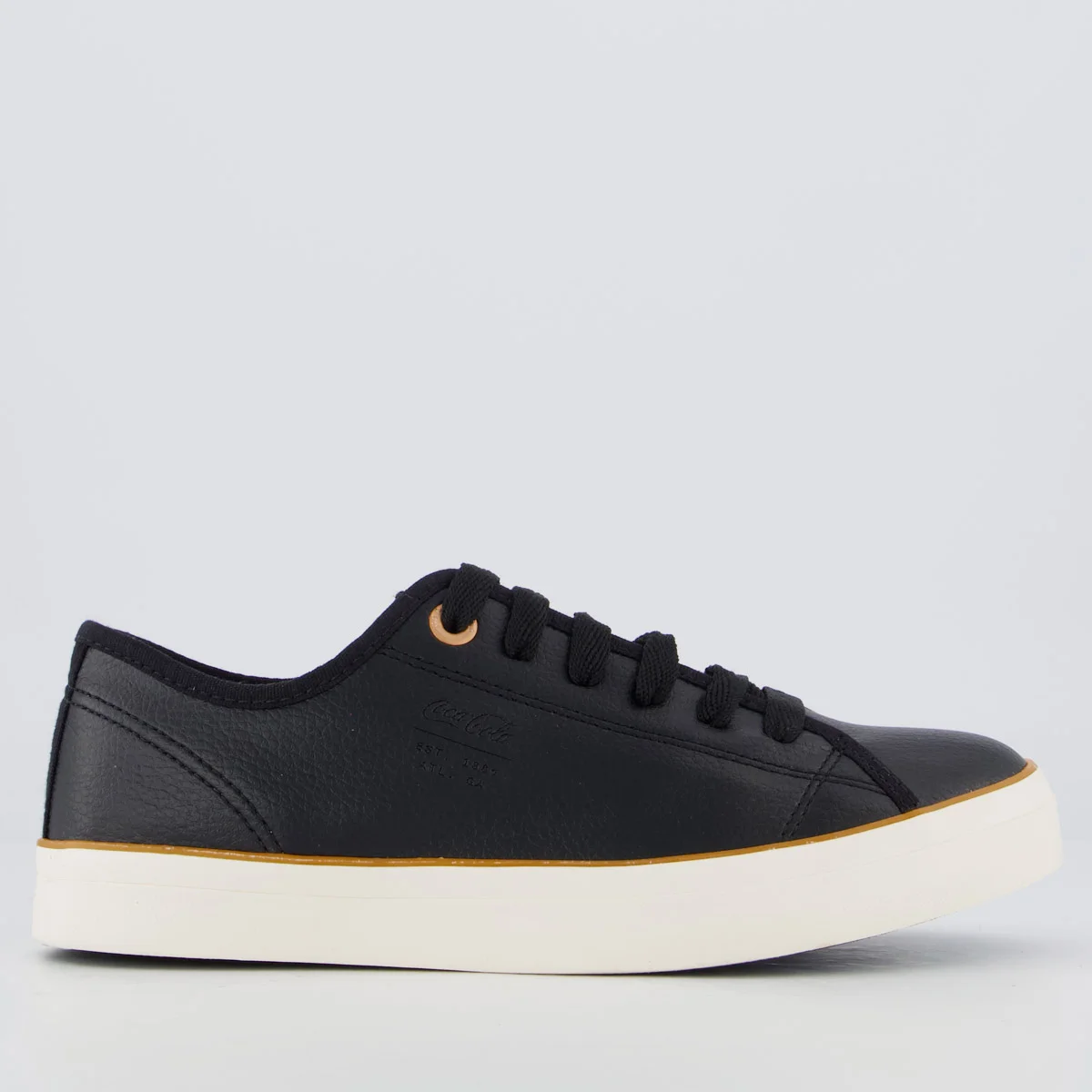 Tênis Coca Cola Stream Town Feminino Preto e Off-White