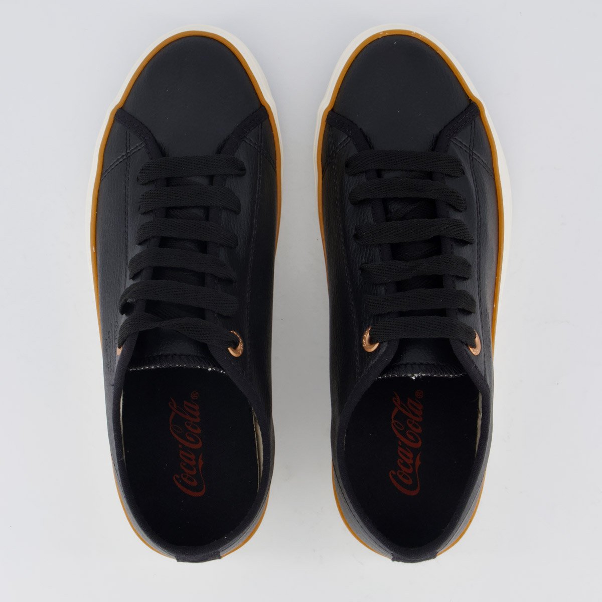 Tênis Coca Cola Stream Town Feminino Preto e Off-White Preto 4
