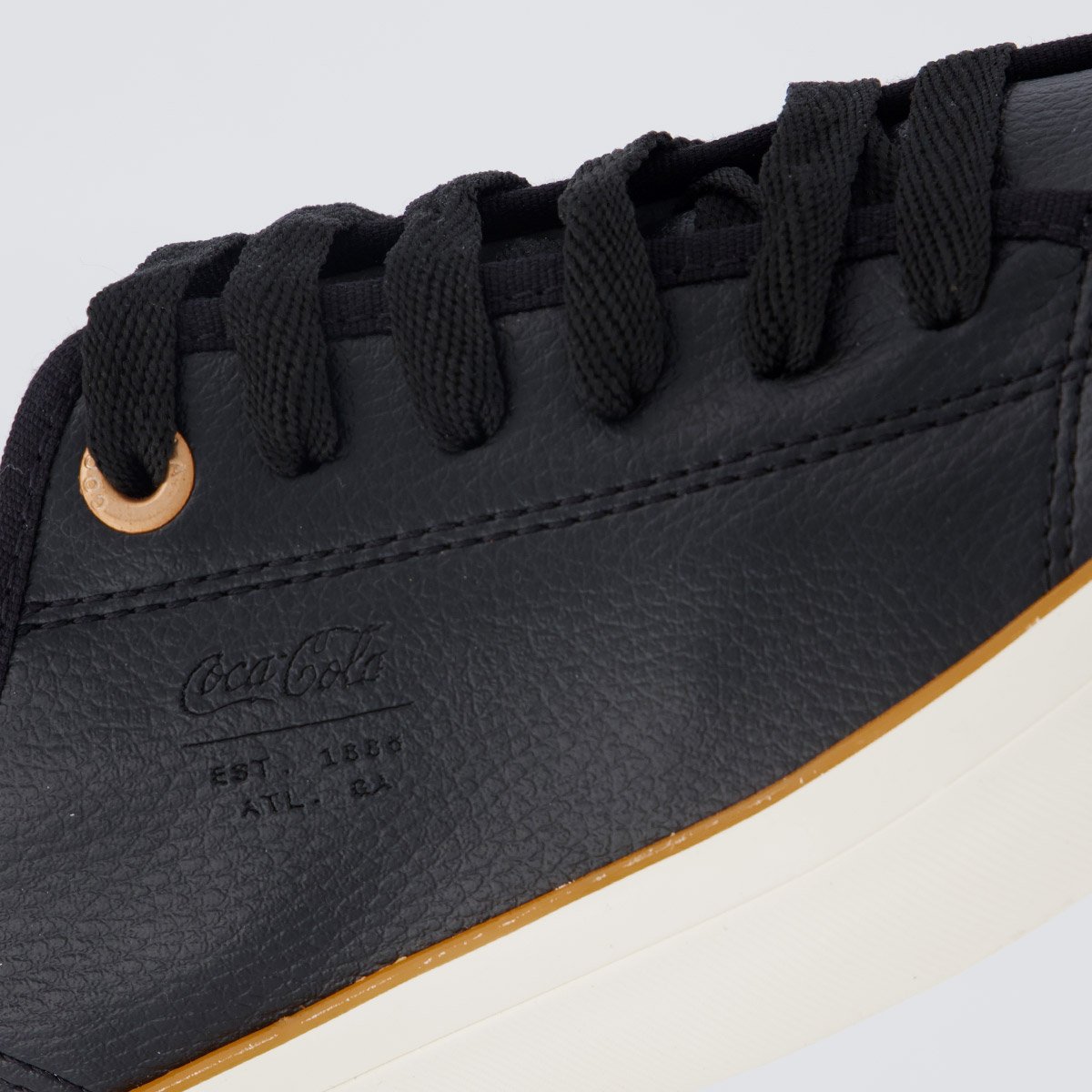Tênis Coca Cola Stream Town Feminino Preto e Off-White Preto 7