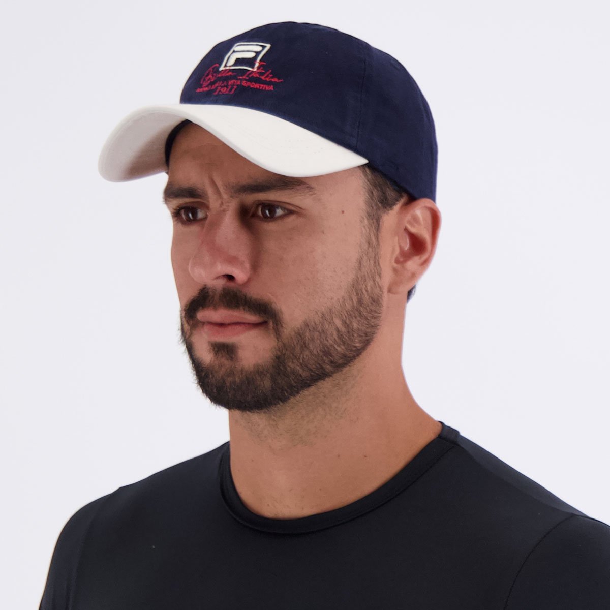 Bone Fila 1911 Marinho e Branco Azul 7