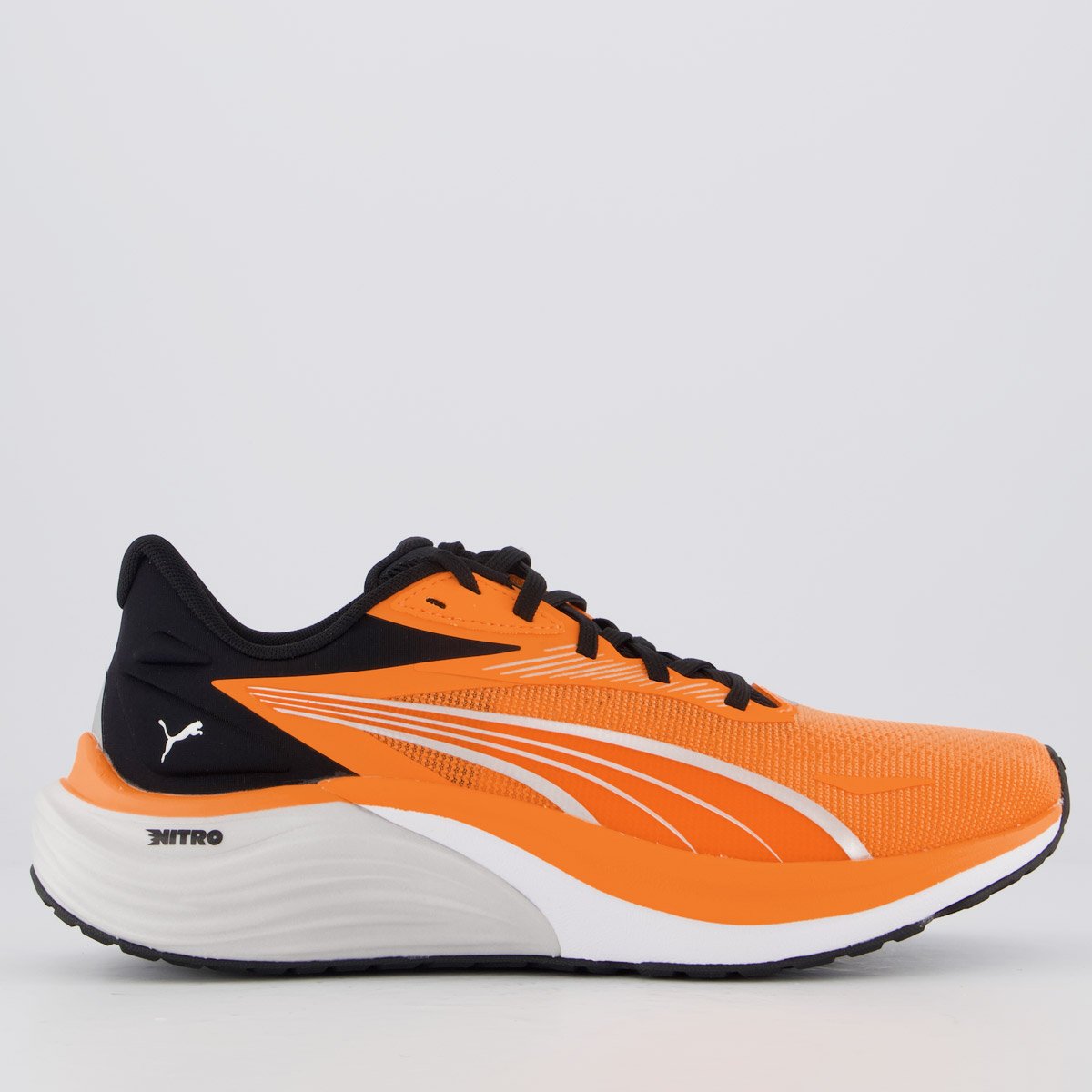 Tênis Puma Electrify Nitro 4 Laranja e Preto