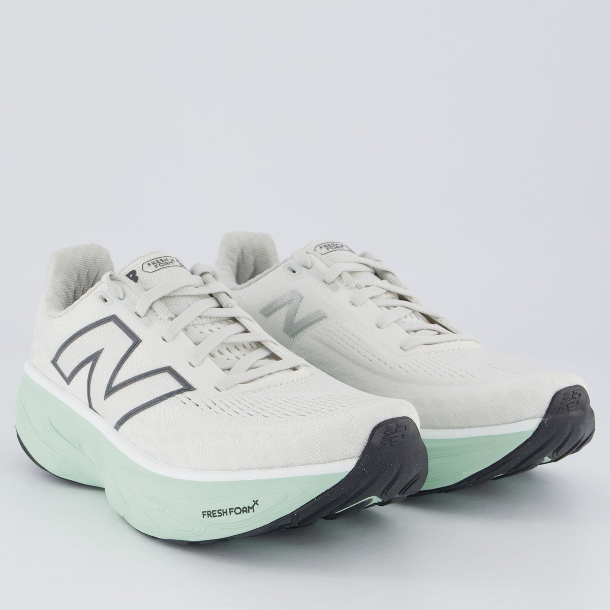 Tênis New Balance Fresh Foam X 1080 V14 Feminino Cinza e Verde Branco 2