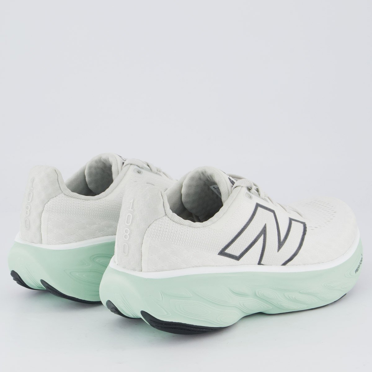 Tênis New Balance Fresh Foam X 1080 V14 Feminino Cinza e Verde Branco 3