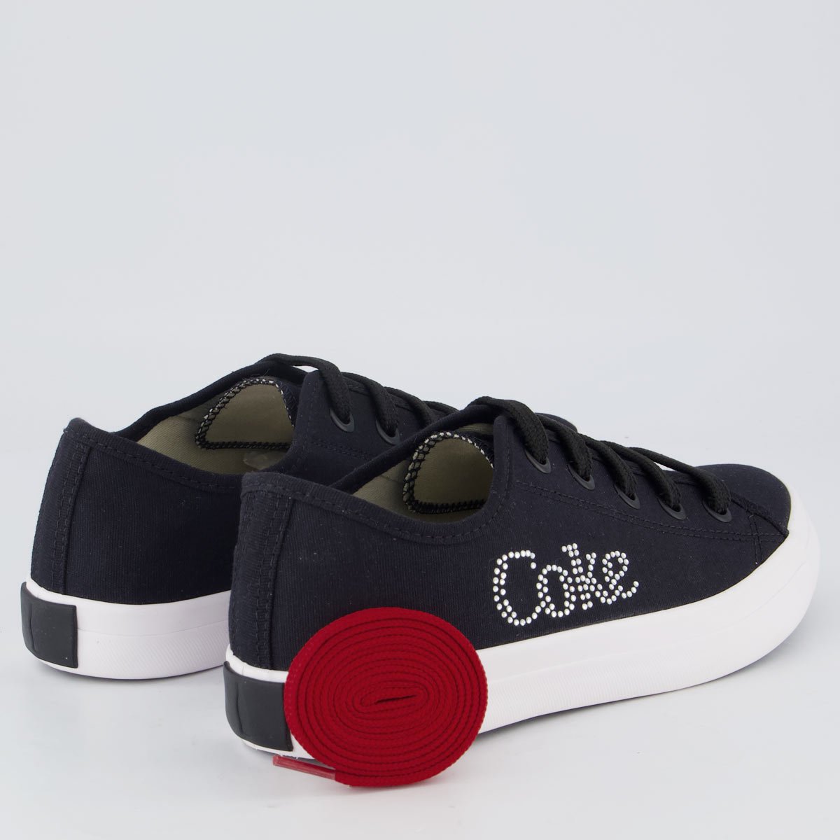 Tênis Coca Cola Stream Glow Feminino Preto e Branco Preto 3