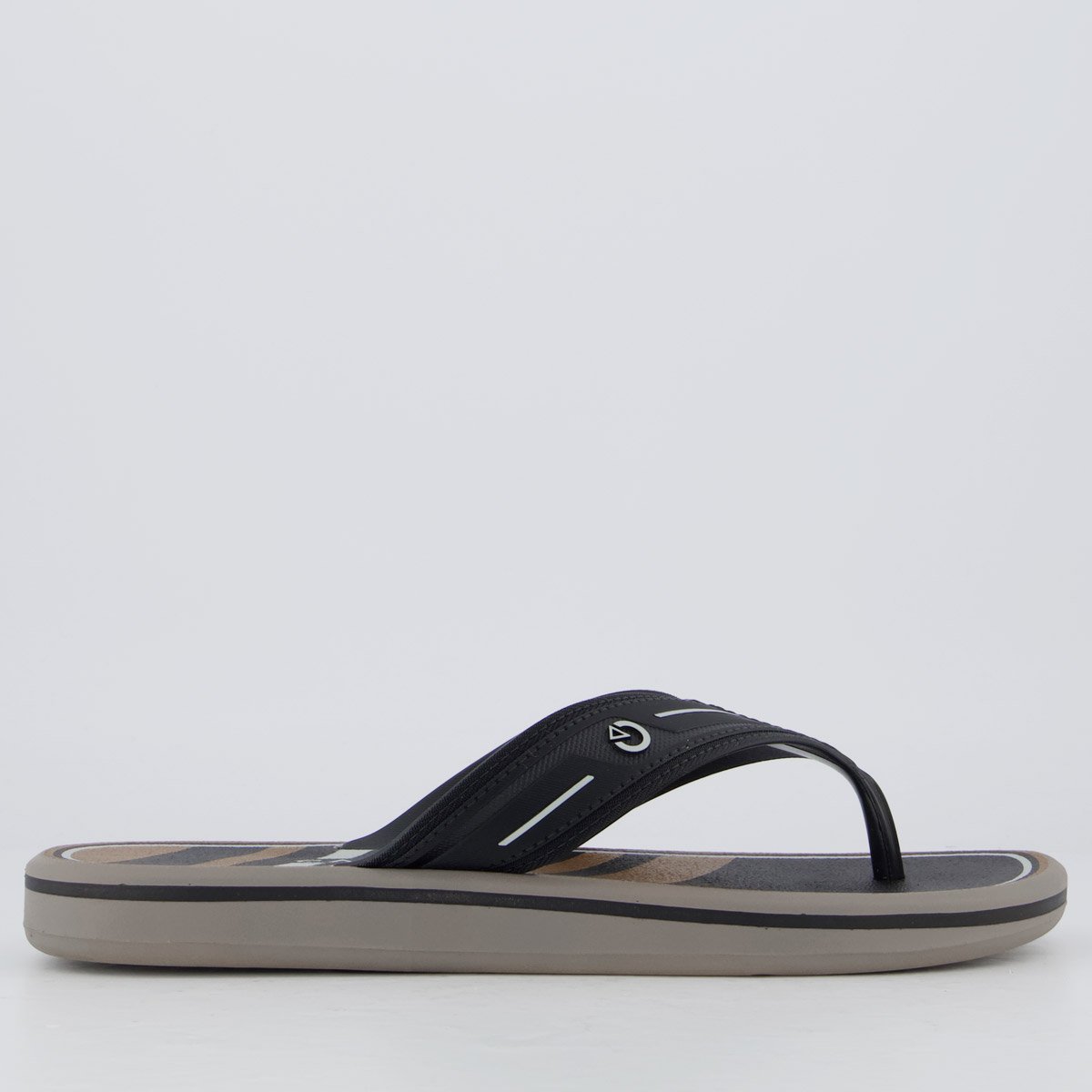 Chinelo Cartago Palermo II Cinza e Preto Preto 2