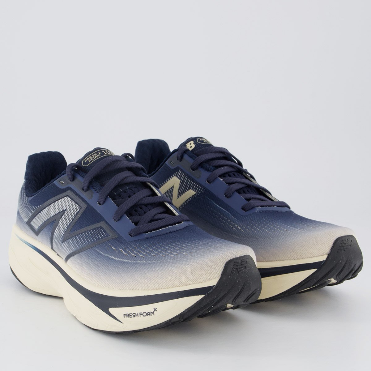 Tênis New Balance Fresh Foam X 1080 V14 Feminino Azul Marinho Bege/Azul Marinho 2