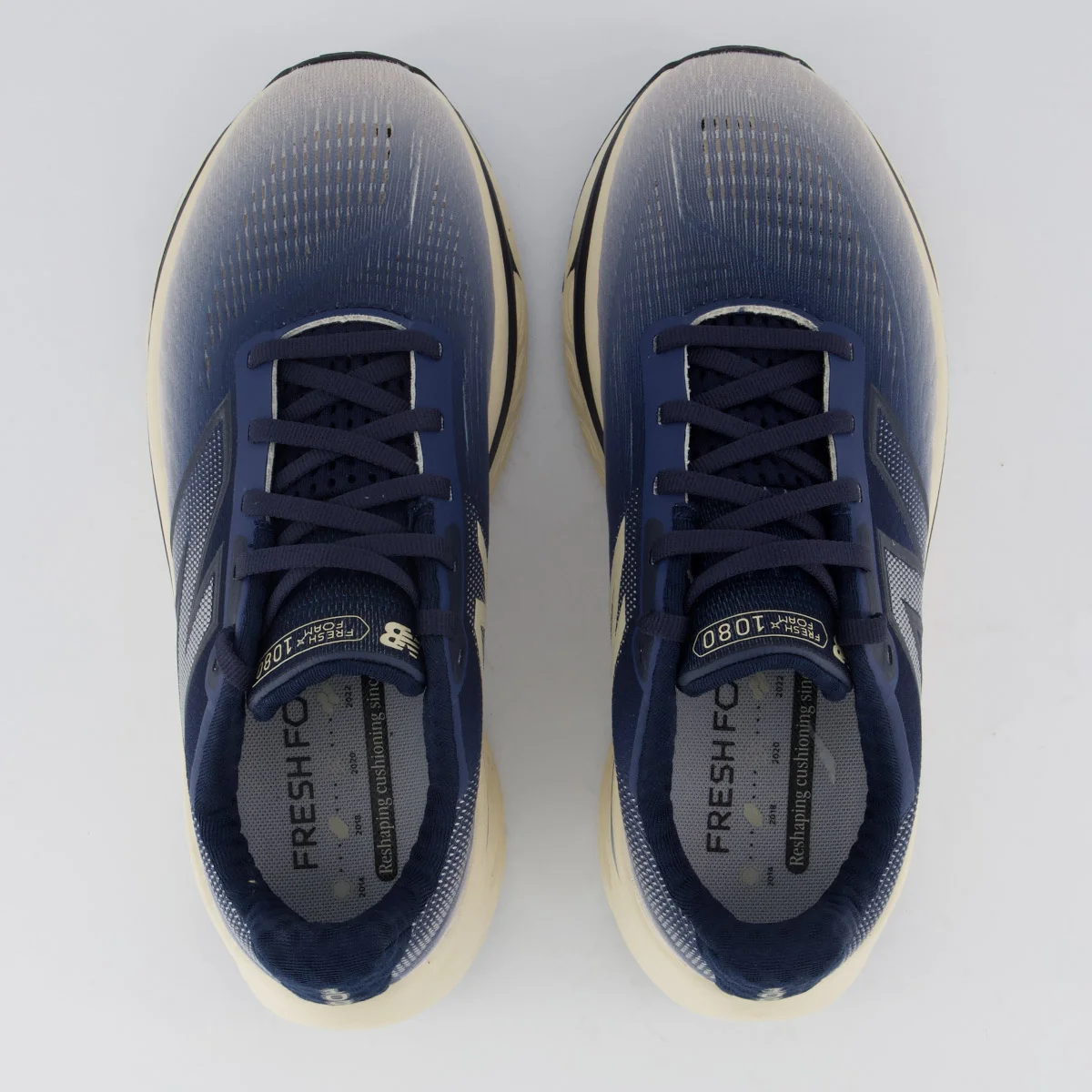 Tênis New Balance Fresh Foam X 1080 V14 Feminino Azul Marinho Bege/Azul Marinho 4