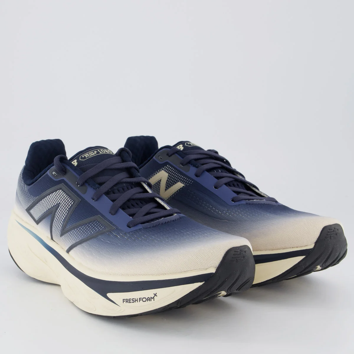 Tênis New Balance Fresh Foam X 1080 V14 Azul Marinho Bege/Azul Marinho 2