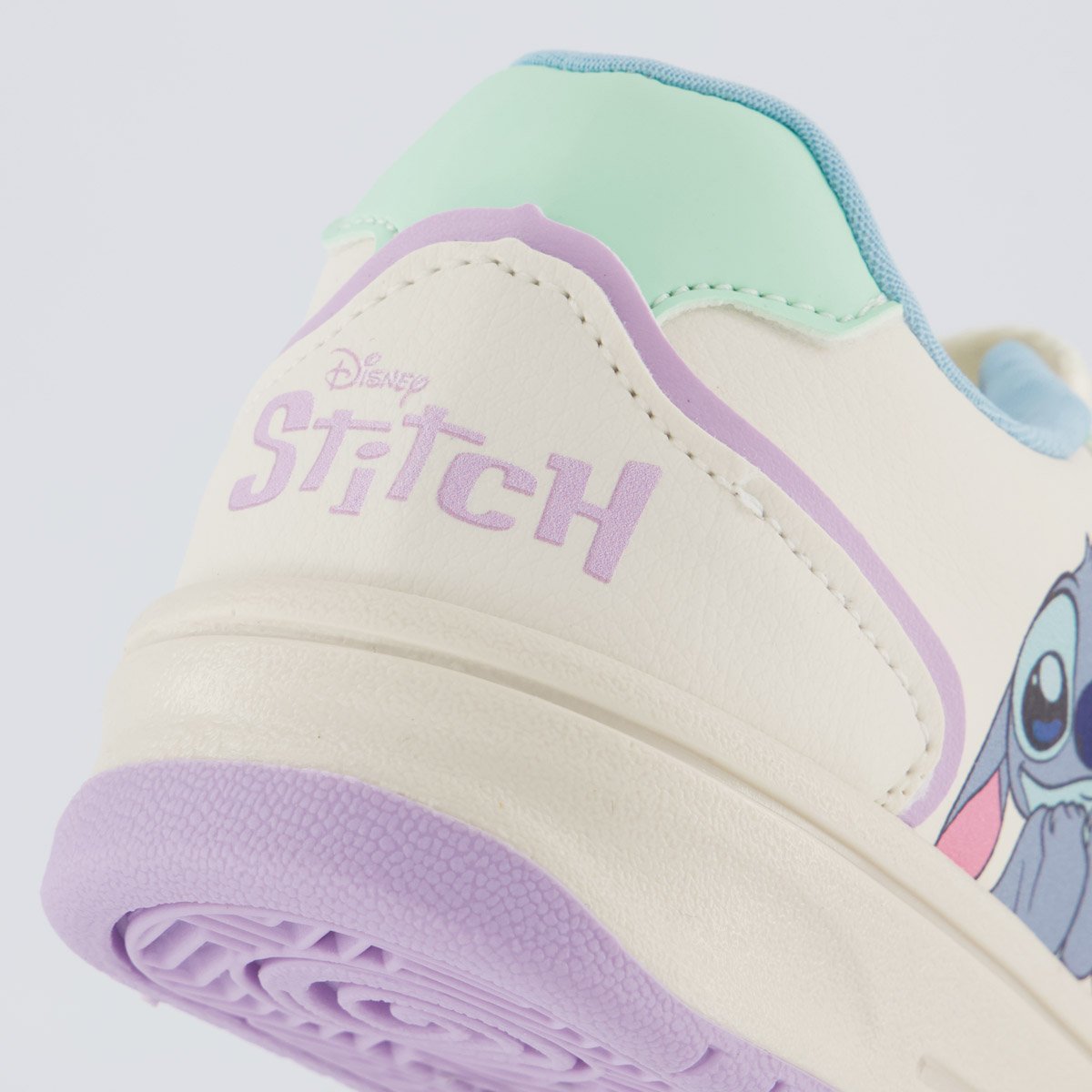 Tênis Disney Stitch Color Juvenil Off White e Lilás Branco 6