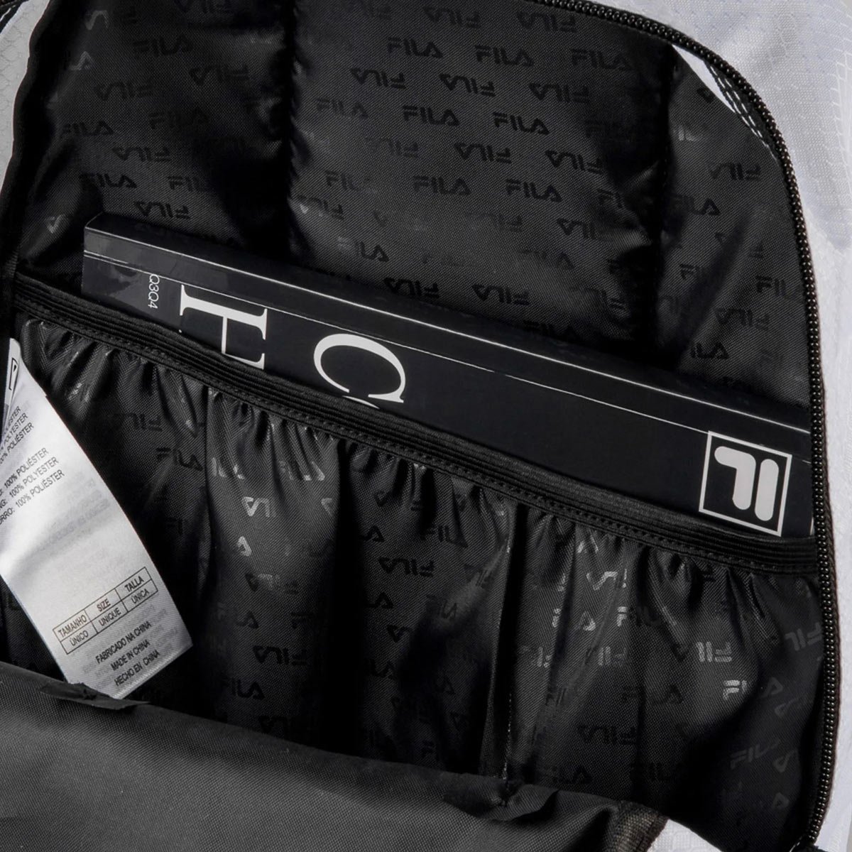 Mochila Fila College Letter Branca e Preta Branco 4