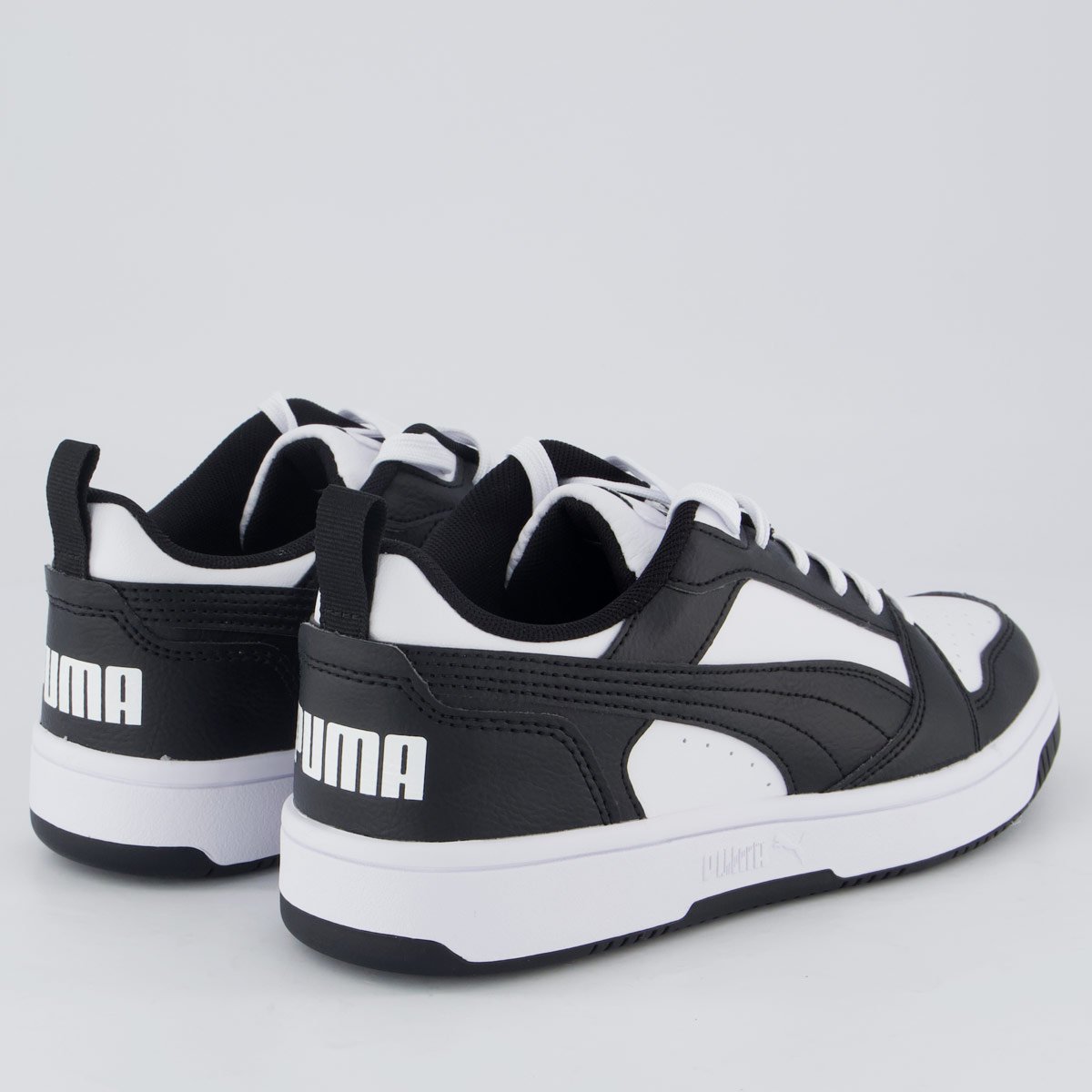 Tênis Puma Rebound V6 Feminino Preto e Branco Branco/Preto 3