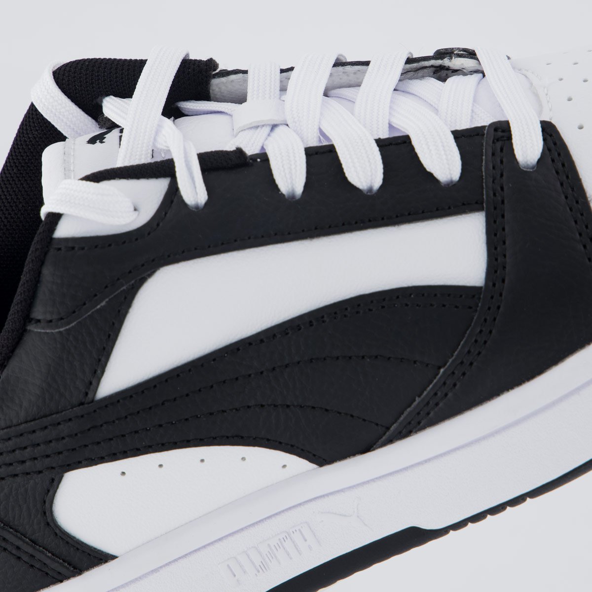 Tênis Puma Rebound V6 Feminino Preto e Branco Branco/Preto 7