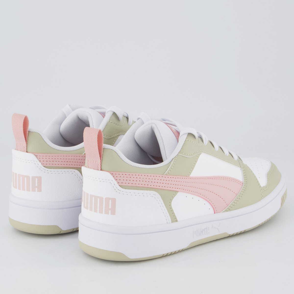 Tênis Puma Rebound V6 Feminino Branco e Bege Branco/Bege 3