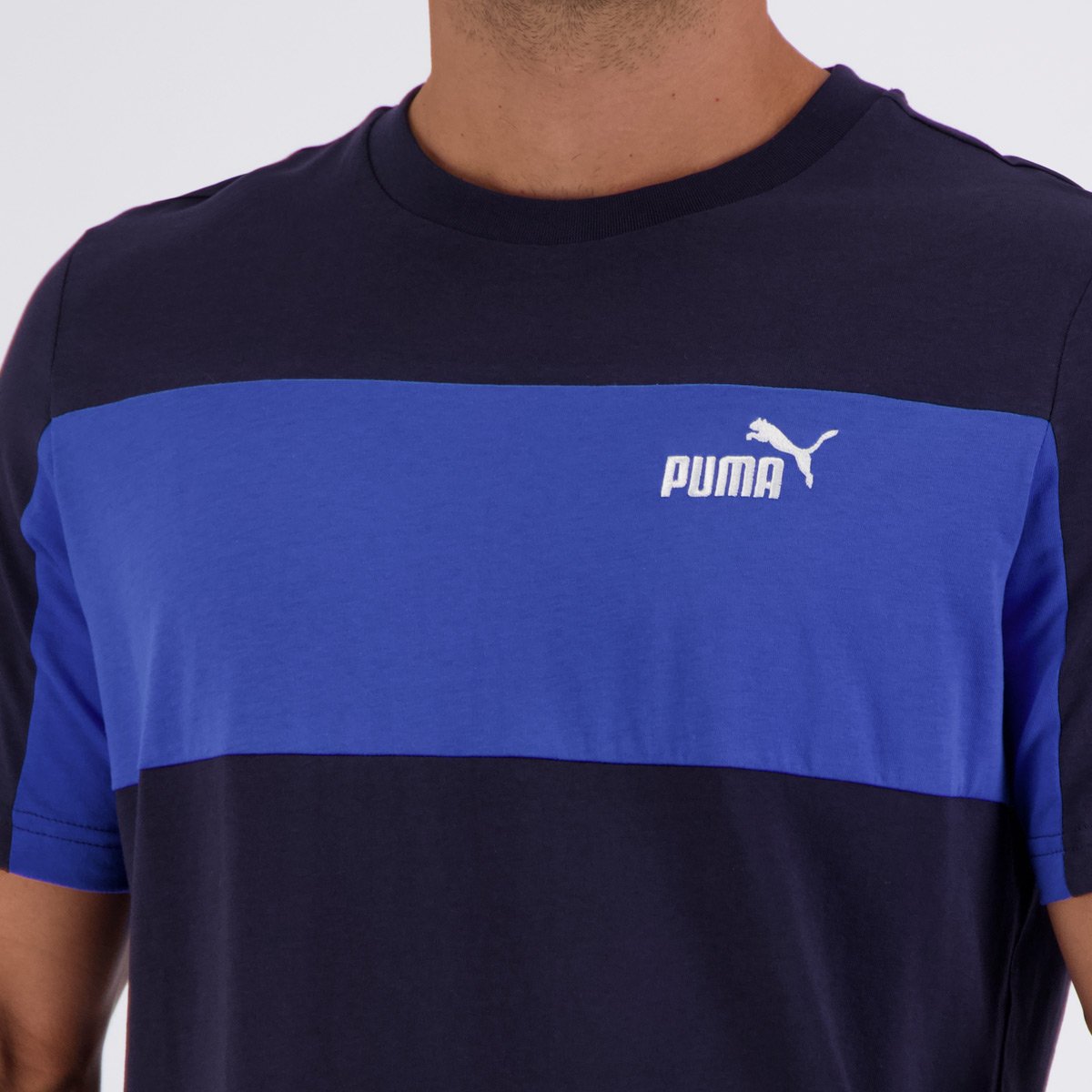 Camiseta Puma Ess Block Tee Marinho Azul 5