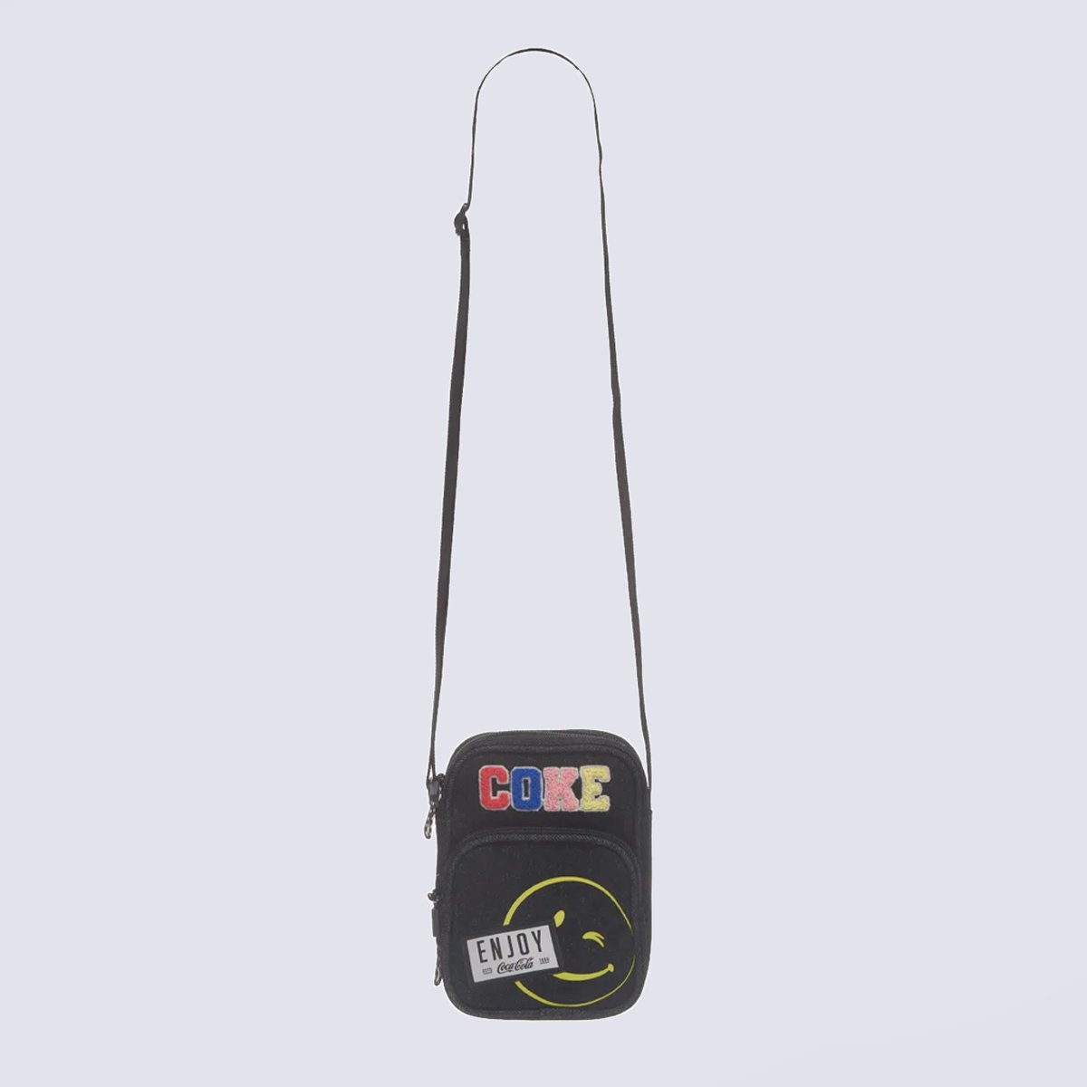 Bolsa Transversal Coca Cola Coke Enjoy Preta Preto 4