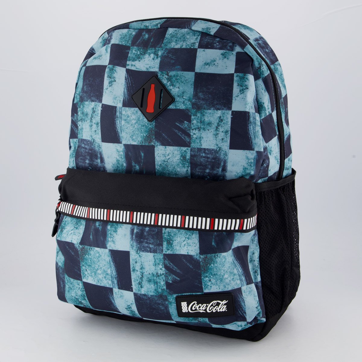 Mochila Coca Cola Brush Verde Xadrez 3