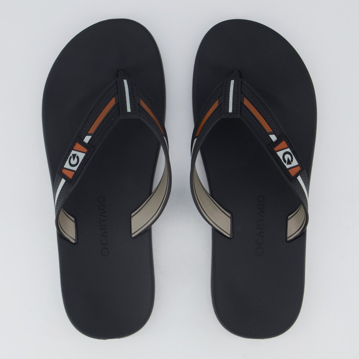 Chinelo Cartago Dublin II Preto e Cinza