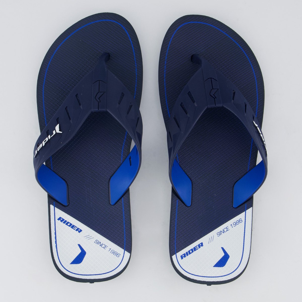 Chinelo Rider Street Duo Plus Azul e Branco