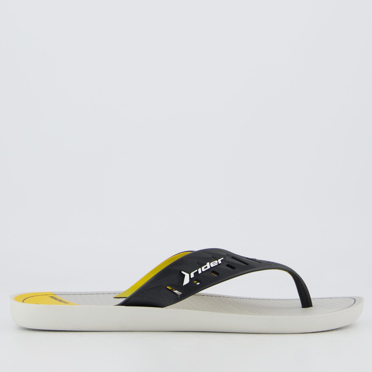 Chinelo Rider Street Duo Plus Cinza e Amarelo Preto 2