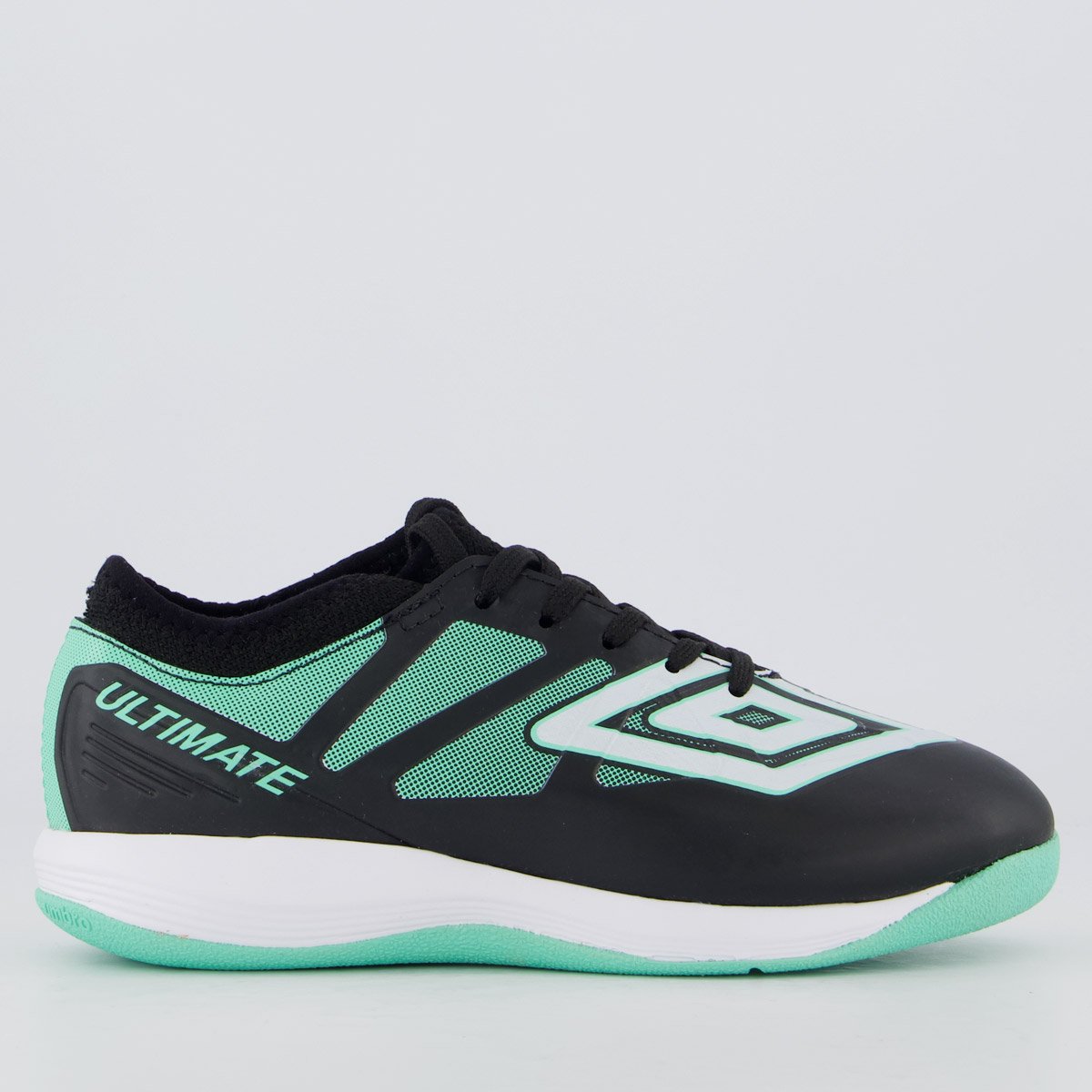 Chuteira Umbro Ultimate Futsal Juvenil Preta e Branca