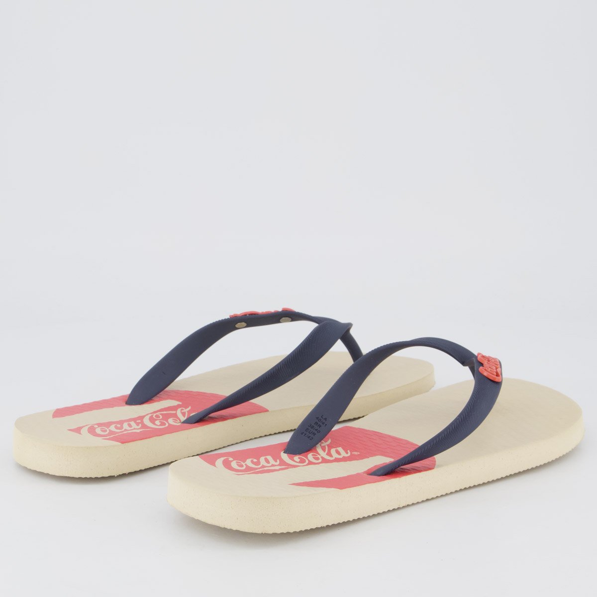 Chinelo Coca Cola Hardin 2 Off White e Marinho Bege 4