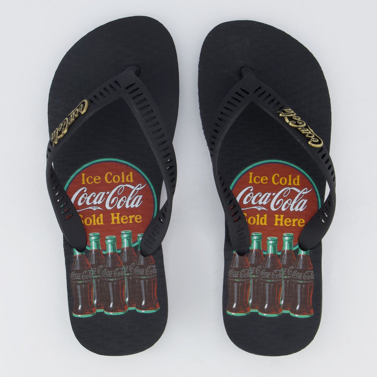 Chinelo Coca Cola Bottle Circle Preto