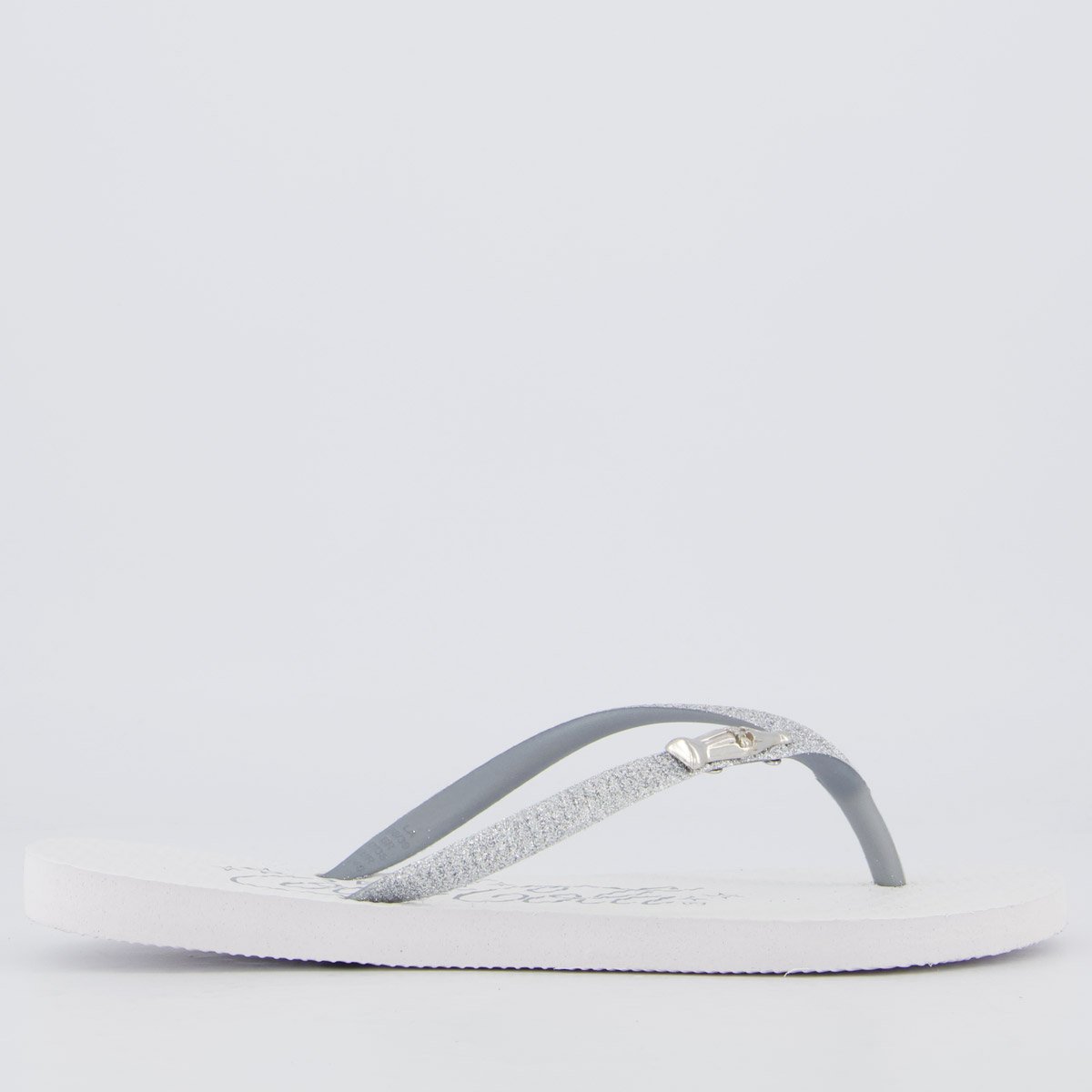 Chinelo Coca Cola Special Feminino Branco e Prata Branco 2