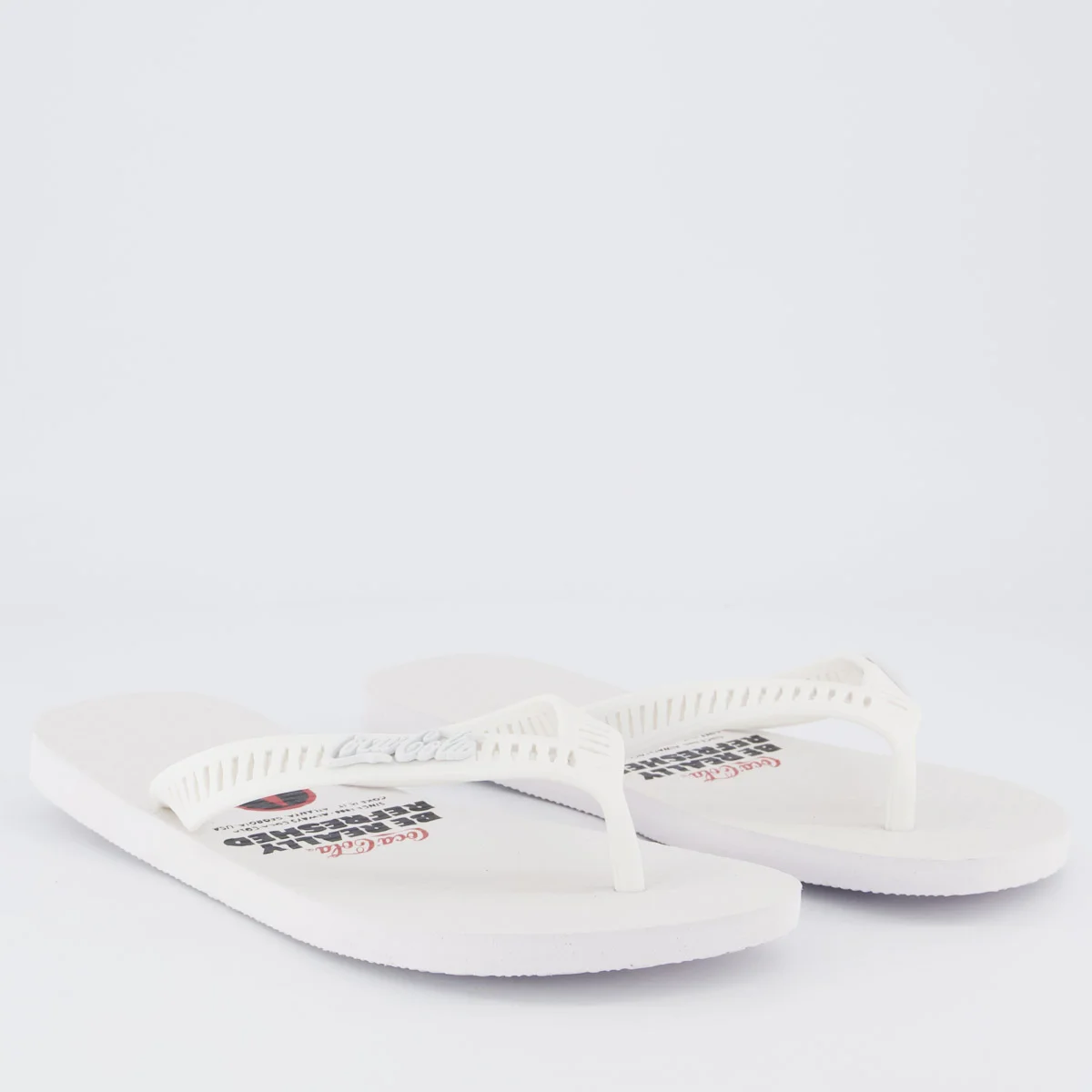 Chinelo Coca Cola Live Since 1886 Branco Branco 3