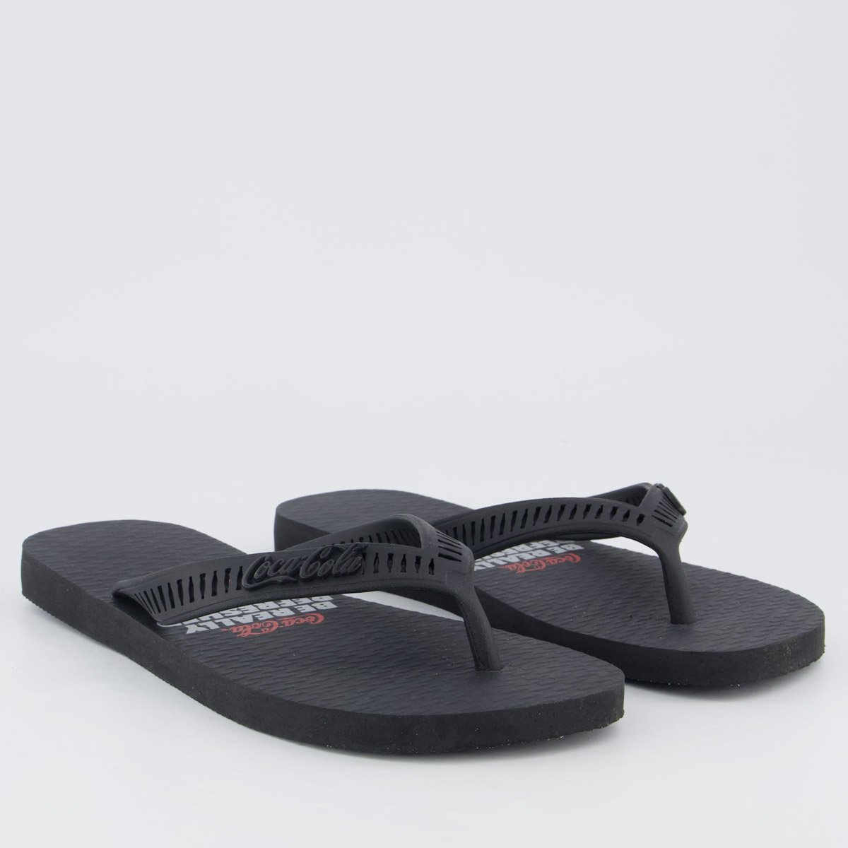 Chinelo Coca Cola Live Since 1886 Preto Preto 3