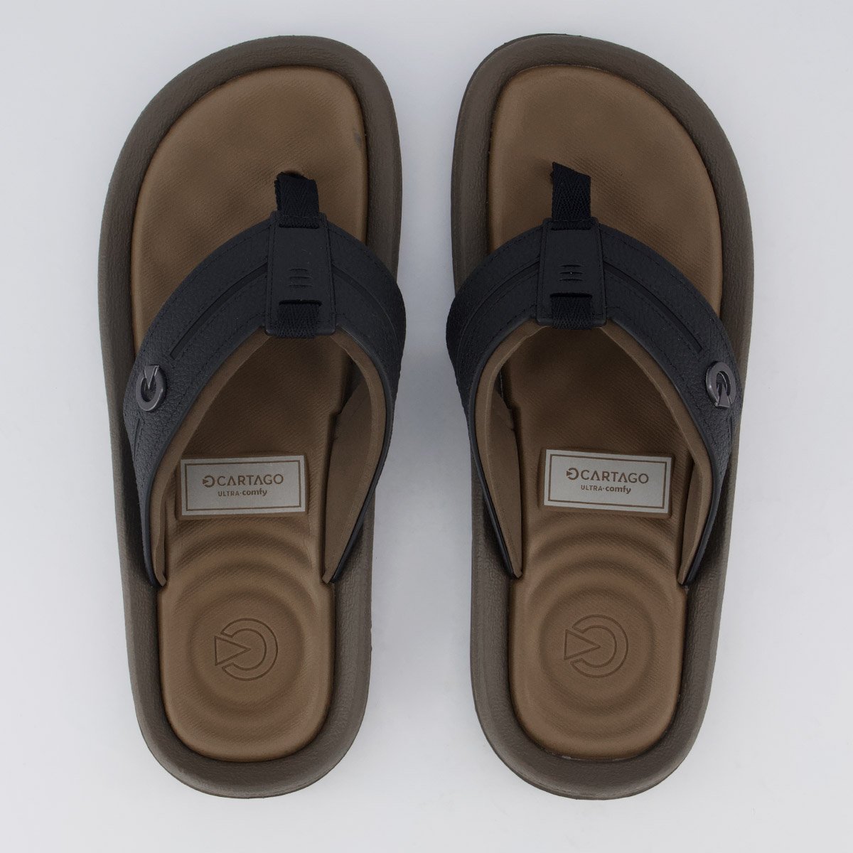 Chinelo Cartago Fiji VI Marrom e Preto