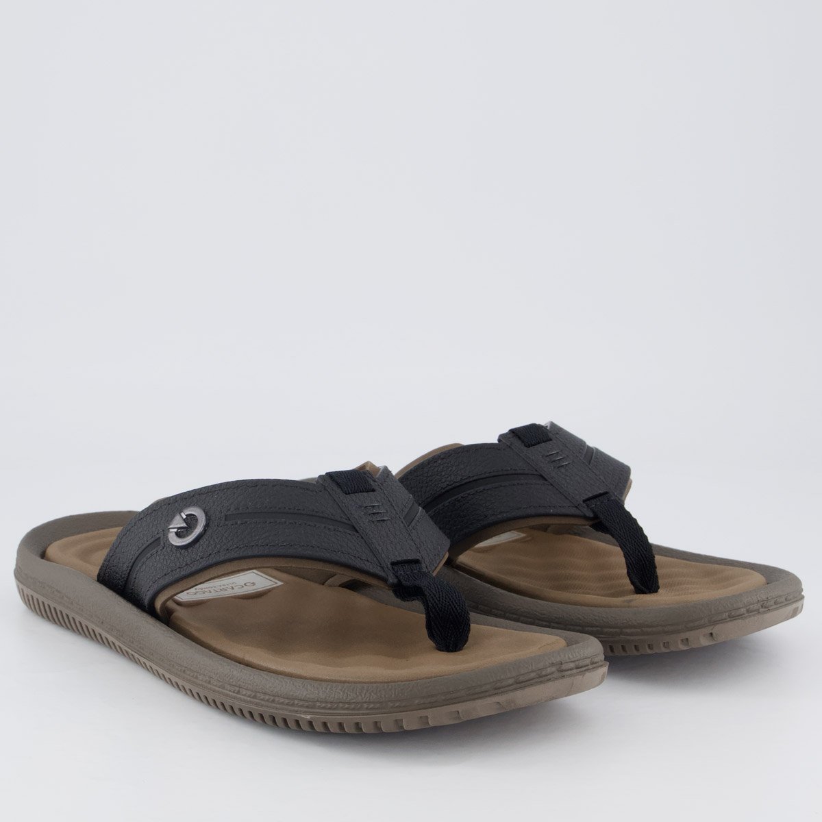 Chinelo Cartago Fiji VI Marrom e Preto Marrom 3