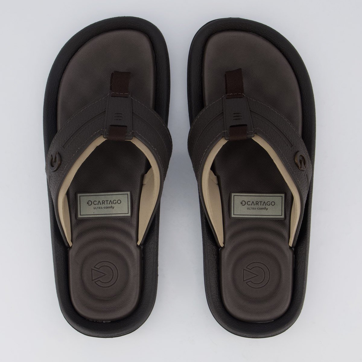 Chinelo Cartago Fiji VI Marrom e Bege