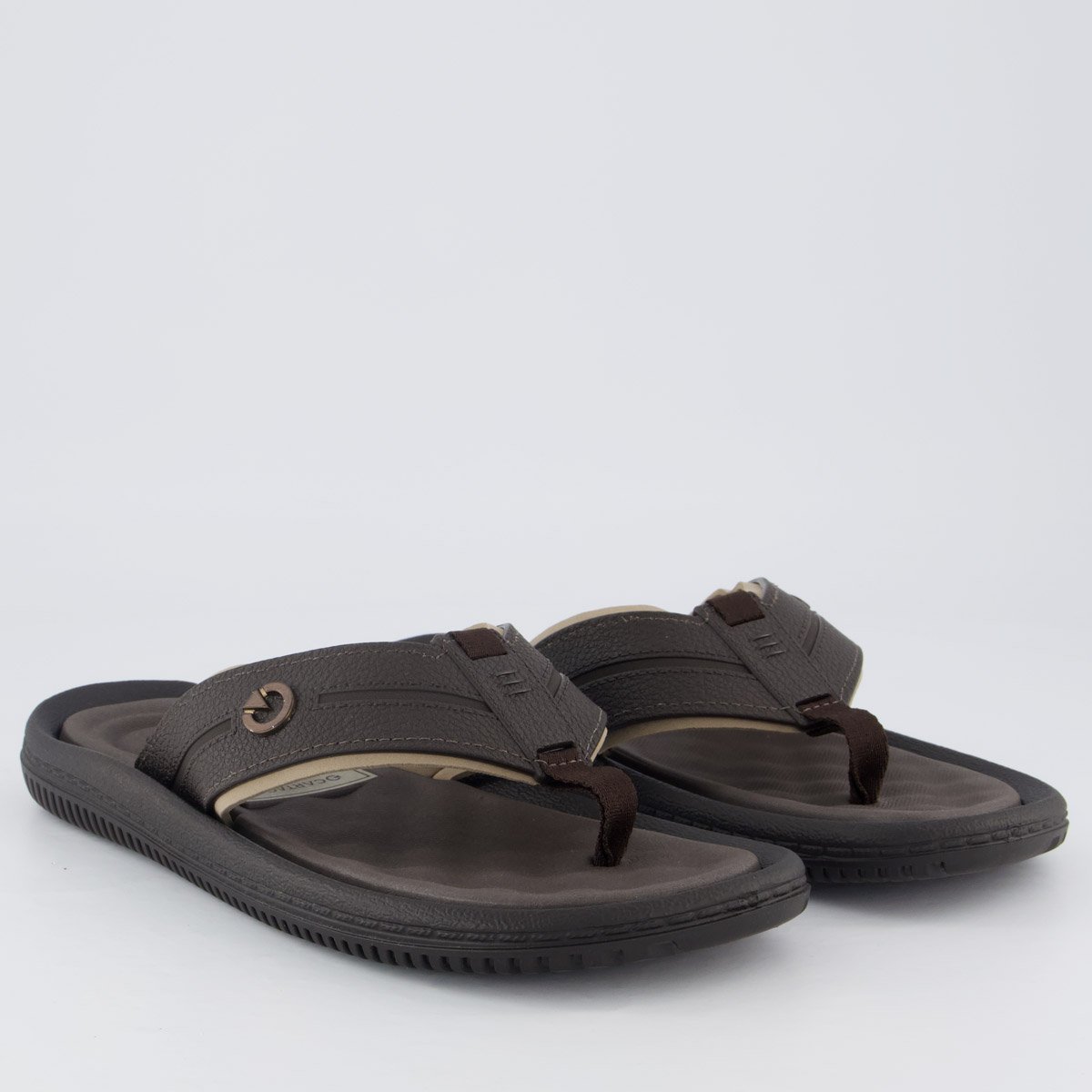 Chinelo Cartago Fiji VI Marrom e Bege Marrom 3