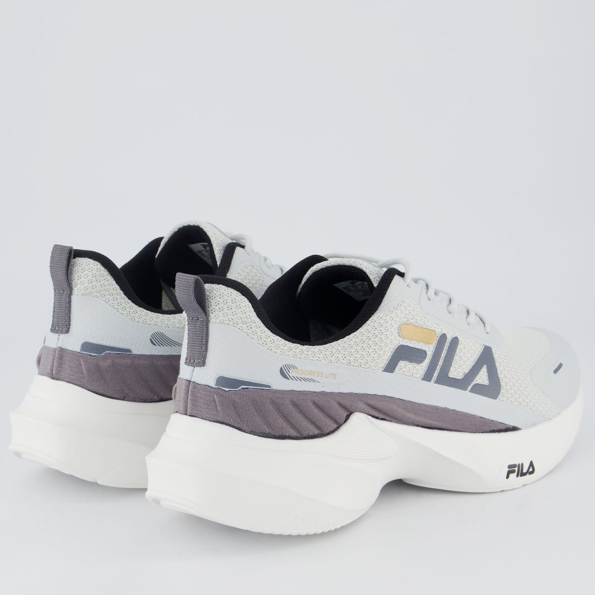 Tenis Fila Progress Lite Cinza e Grafite Cinza 3