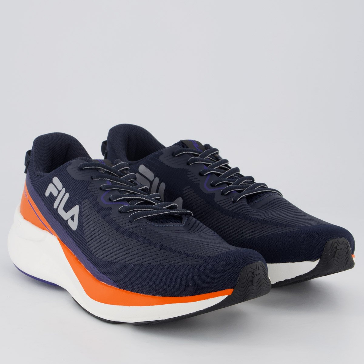 Tênis Fila Striker Marinho e Laranja Azul 2