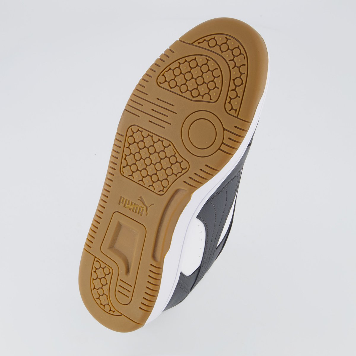 Tênis Puma Rebound V6 LO Juvenil Chumbo e Branco Cinza 5