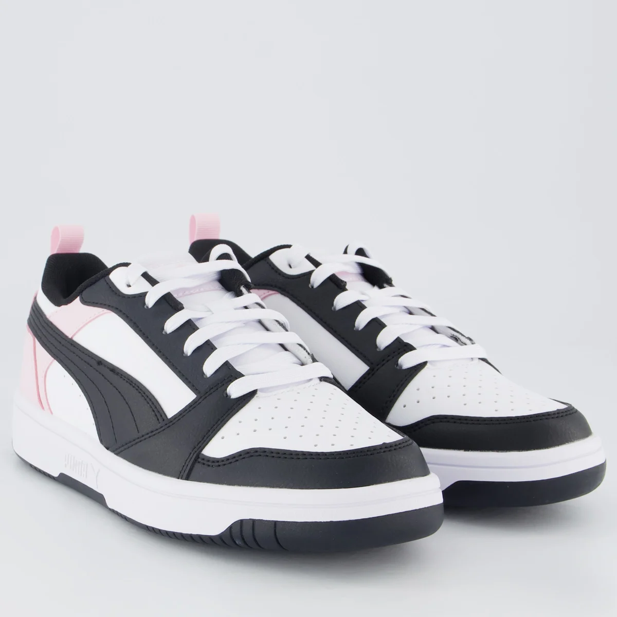 Tênis Puma Rebound V6 LO Feminino Preto e Rosa Preto 2