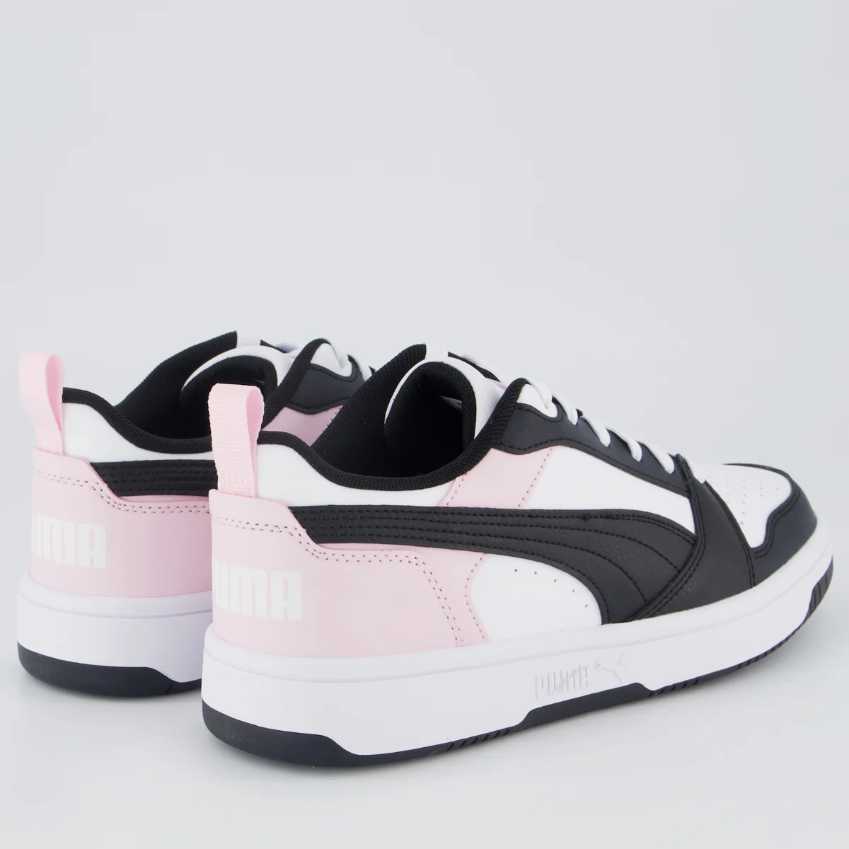 Tênis Puma Rebound V6 LO Feminino Preto e Rosa Preto 3