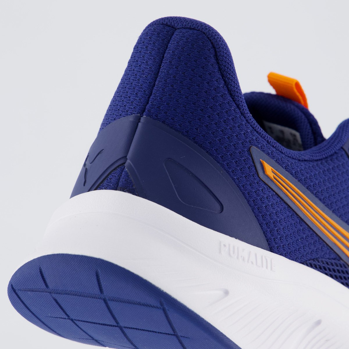 Tênis Puma Flexfocus Lite Modern Juvenil Marinho e Laranja Azul 6