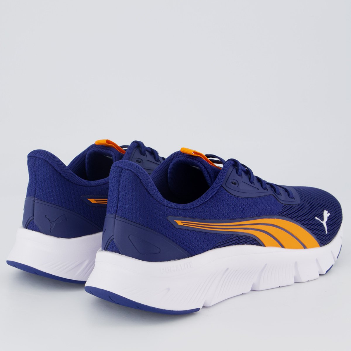 Tênis Puma Flexfocus Lite Modern Juvenil Marinho e Laranja Azul 3