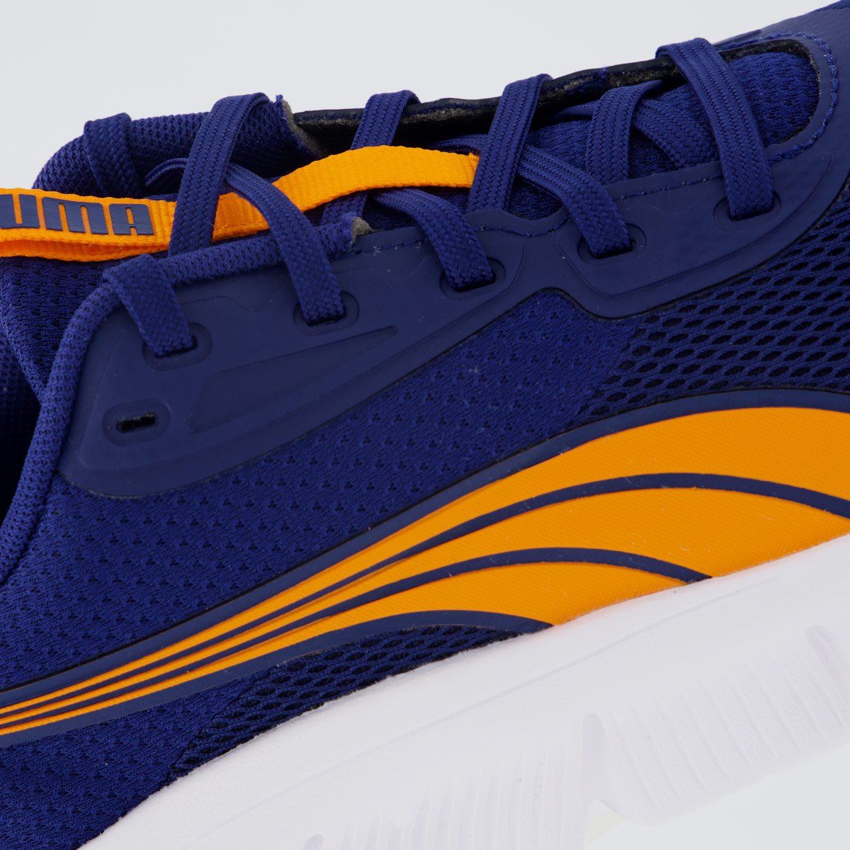 Tênis Puma Flexfocus Lite Modern Juvenil Marinho e Laranja Azul 7