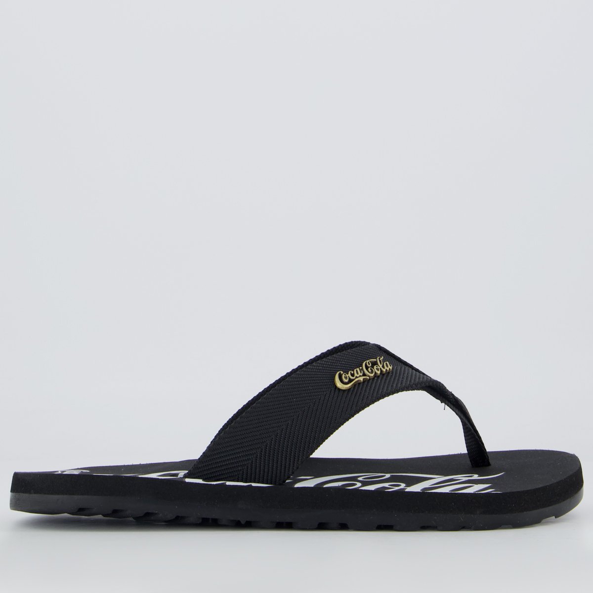 Chinelo Coca Cola Wave Spencerian Preto Preto 2