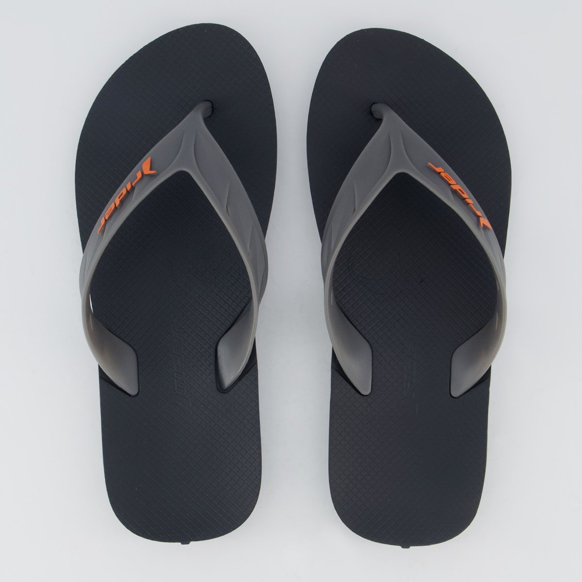 Chinelo Rider Street Preto e Laranja