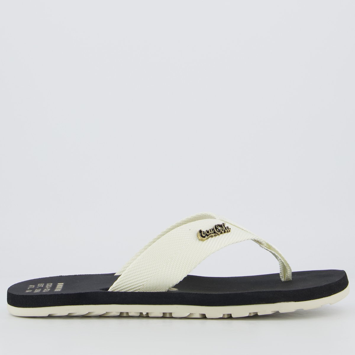 Chinelo Coca Cola Wave Alma Preto e Off White Preto 2